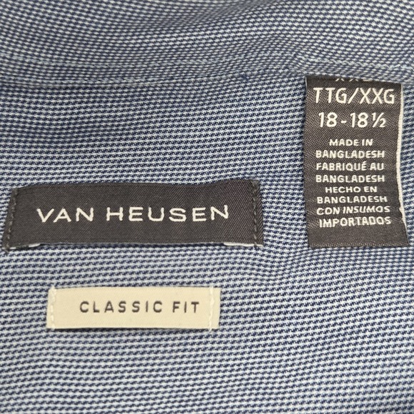Van Heusen Men's XXL (18-18.5) Classic Fit Short Sleeve Button Up LOT OF 3 - Picture 7 of 13